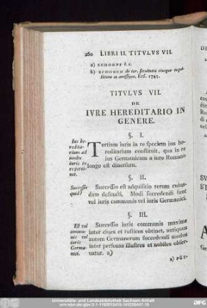 Titulus VII. De Iure Hereditario In Genere.