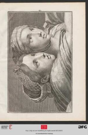 Taf. 43 [Kopfstudien nach Raffael (Schraffur)]
