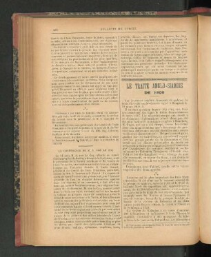 Le Traité Anglo-Siamois de 1909.