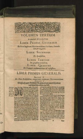 Liber Primus Generalis.