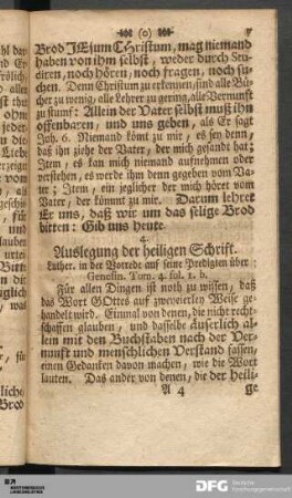 4. Auslegung der heiligen Schrift.