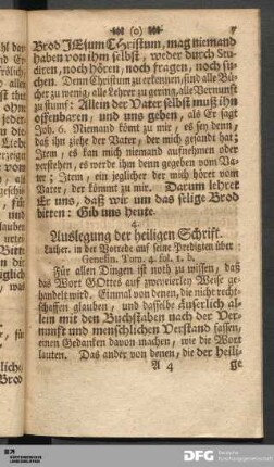4. Auslegung der heiligen Schrift.