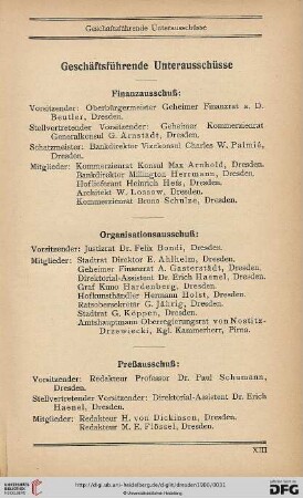 Geschäftsführende Unterausschüsse