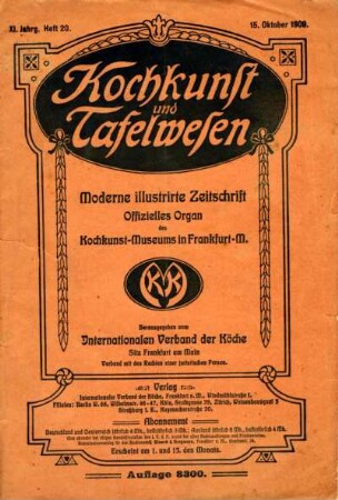 Kochkunst und Tafelwesen