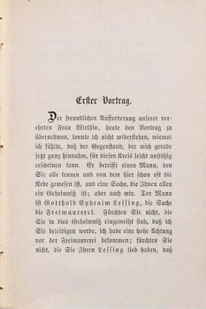 Lessing als Freimaurer