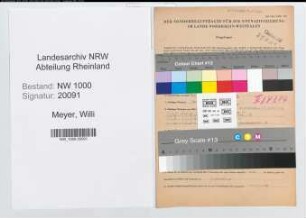 Entnazifizierung Willi Meyer, geb. 02.02.1907 (Studienrat)