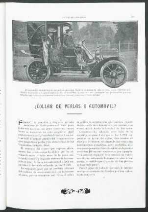 ¿Collar de perlas o automóvil?