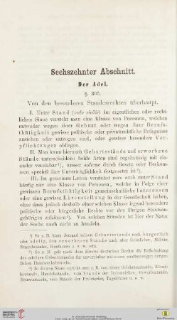 Sechszehnter Abschnitt: Der Adel
