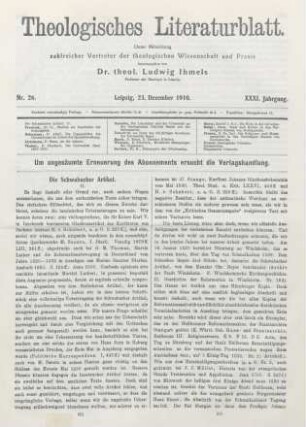 601-603 Die Schwabacher Artikel