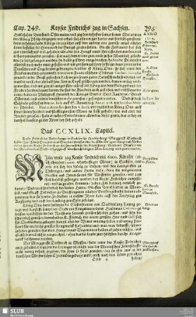 Das CCXLIX. Capitel