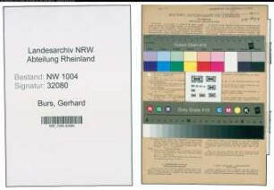 Entnazifizierung Gerhard Burs , geb. 15.08.1889 (Arbeiter)