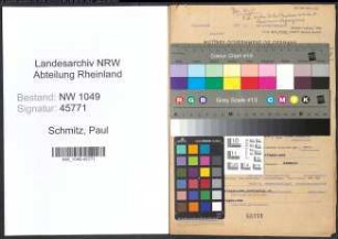 Entnazifizierung Paul Schmitz , geb. 10.06.1908 (Lehrer)