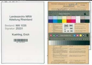 Entnazifizierung Erich Kuehling , geb. 16.05.1895 (Buerobeamter)