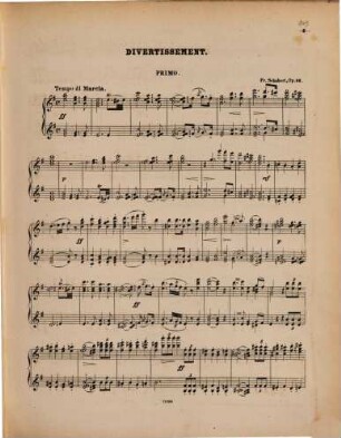 Pianoforte-Werke : zu 4 Hdn., 2,10. Divertissement en forme d'une marche brillante : op. 63