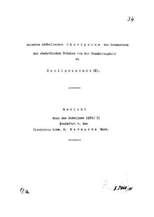 1930/31: Bericht ... - 1930/31
