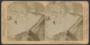 Der Proz-Gletscher, in der Nähe des berühmten Sankt Bernhard-Klosters in der Schweiz (Vorderseite englisch beschriftet, auf der Rückseite Titel in 6 Spachen)
