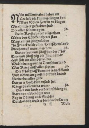 NVn wöll wir aber heben an || Vor leid ich kaum gesingen kan ||