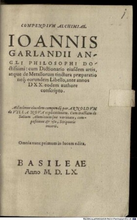Compendium alchimiae