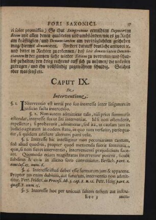 Caput IX. De Interventione.