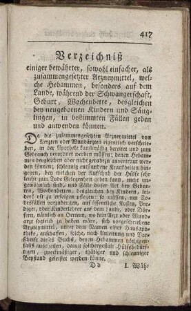 Verzeichniß einiger bewährter, sowohl einfacher, als zusammengesetzter Arzneymittel, [...]