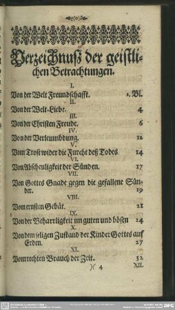 Verzeichnuß der geistlichen Betrachtungen