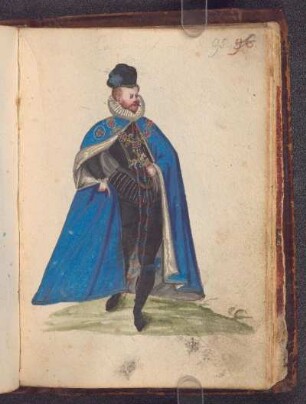Gouache: vornehmer Herr