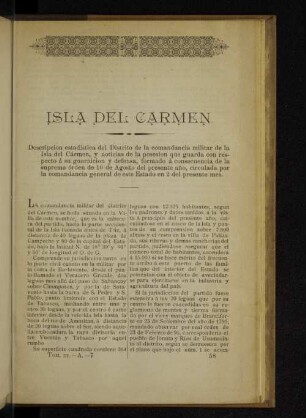 Isla del Carmen.
