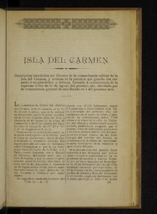 Isla del Carmen.