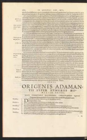 Origenis Adamantii Super Numeros Homiliae XXVIII.