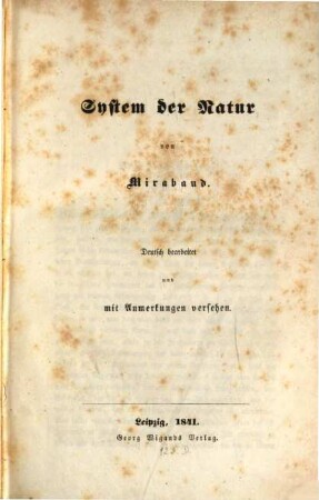 System der Natur