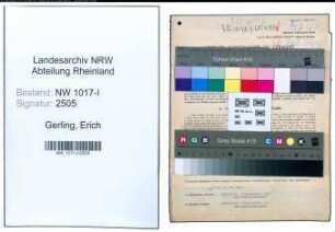 Entnazifizierung Erich Gerling , geb. 04.01.1909 (Radio Ingenieur)