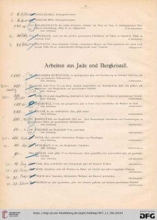 Arbeiten aus Jade und Bergkristall (Nr. 228-236l)