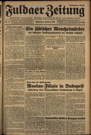 Erste Ausgabe vom Mittwoch, den 05. Februar 1936.