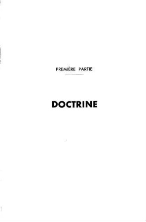 283-468, Première partie: Doctrine