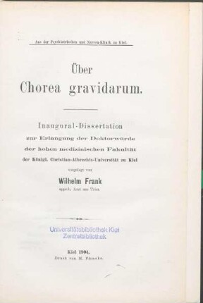 Über Chorea gravidarum