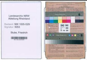 Entnazifizierung Friedrich Stube , geb. 06.05.1910 (Bahnsekretaer)