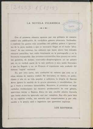 ]Notas de] los editores