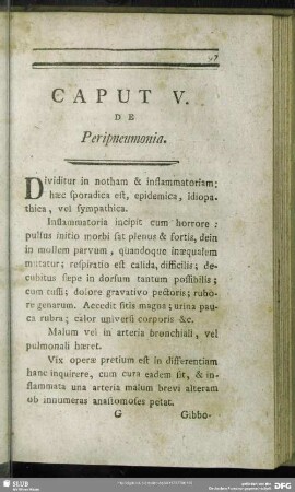 Caput V. De Peripneumonia
