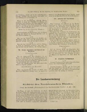Die Landverweisung im Gebiete des Norddeutschen Bundes