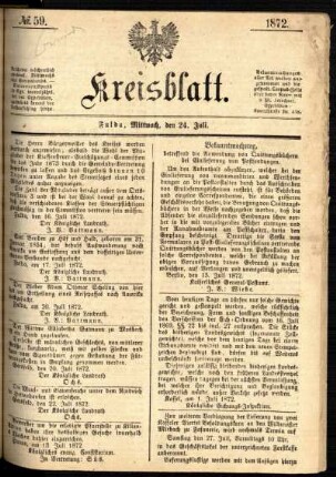 Ausgabe vom Mittwoch, den 24. Juli 1872.