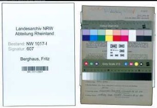 Entnazifizierung Fritz Berghaus , geb. 02.12.1905 (Angestellter)