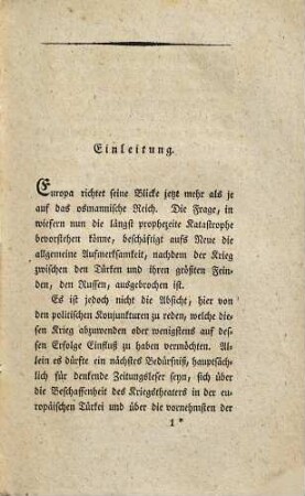 Oestreichs und Rußlands Kriegstheater in der europäischen Türkei