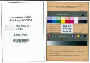 Entnazifizierung Paul Leidel, geb. 03.08.1900 (Theaterleiter)