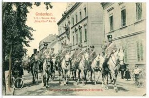 Großenhain. Einrücken nach dem Regiments Exerzieren-Husaren-Regiment Nr.18
