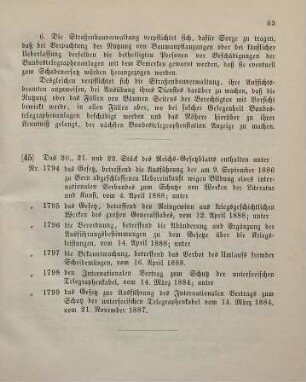 45. Das 20., 21. und 22. Stück des Reichs-Gesetzblatts enthalten unter ...