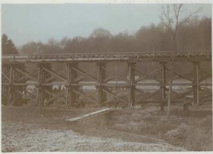 Foto einer Brücke beim Bahnbau Obermichelbach - Waldighofen