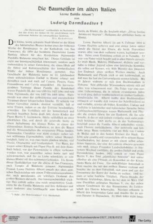 9/10: Die Baumeister im alten Italien : Leone Battista Alberti