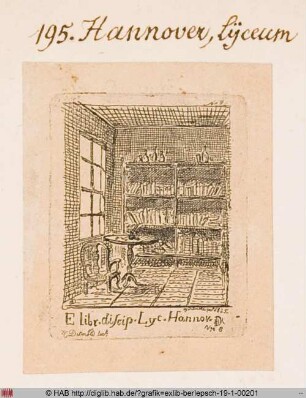Exlibris des Lyceums zu Hannover