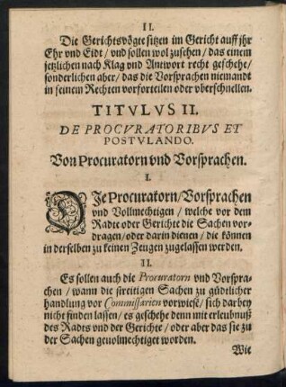 Titulus II. De Procuratoribus Et Postulando.