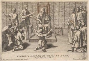 Iudicavi causam pauperis et egeni, Illustration aus: Papst Klemens XI.: Clementis Undecimi Pont. Max. Epistolae Et Brevia Selectiora, Bd. 1, [Rom] 1724, S. 235